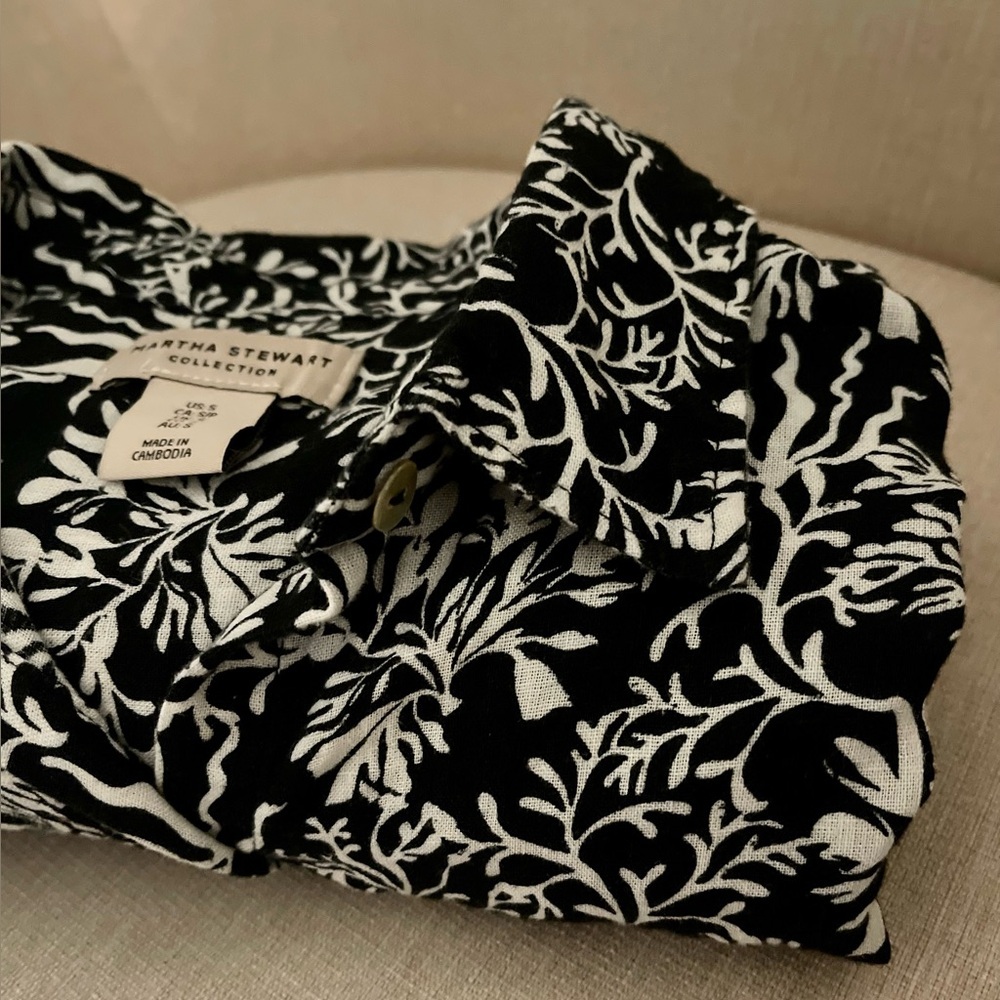 Martha Stewart Resortwear Linen Swim Coverup Size Small